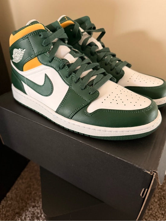Jordan Other - Jordan Mid-Top Sneakers in Green, White & Yellow